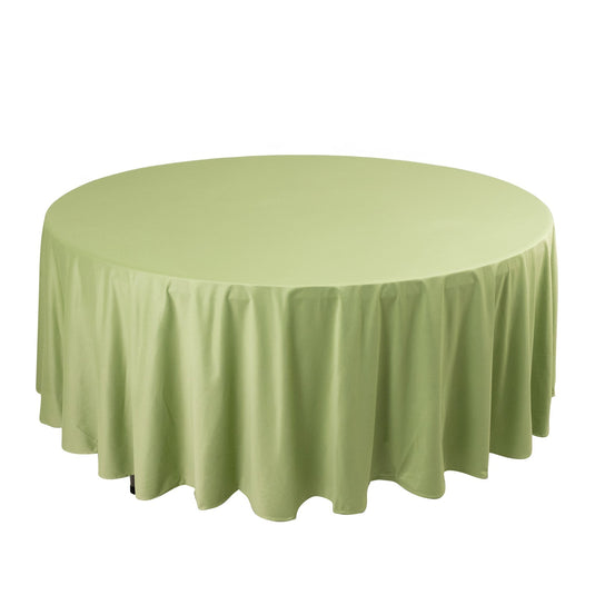 Premium Scuba Round 108" Tablecloth Sage Green - Wrinkle Free & Stain Resistant Table Cover Tablecloths HIER_2182