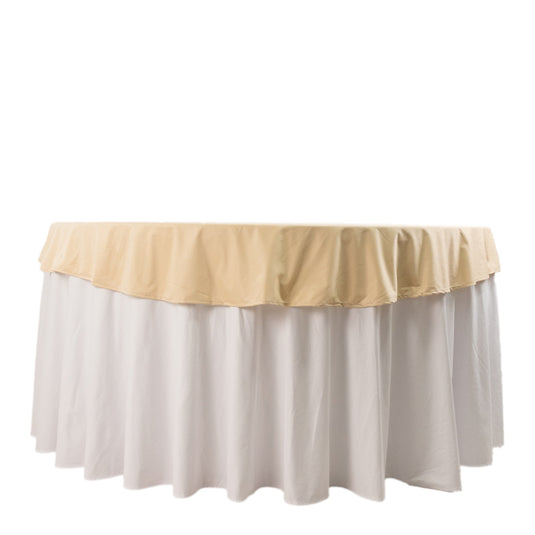 Premium Scuba Round 70" Tablecloth Beige - Wrinkle Free & Stain Resistant Table Cover Tablecloths HIER_2182