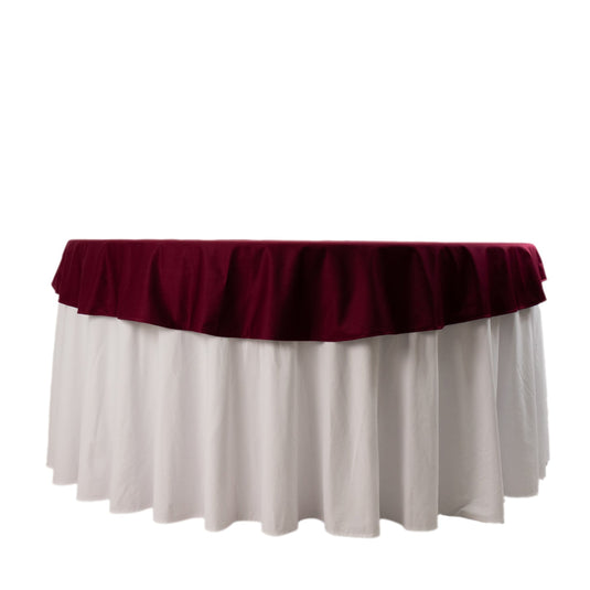 Premium Scuba Round 70" Tablecloth Burgundy - Wrinkle Free & Stain Resistant Table Cover Tablecloths HIER_2182