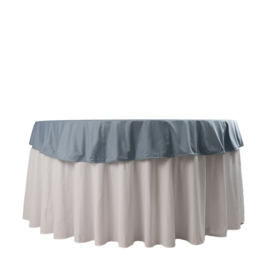 Premium Scuba Round 70" Tablecloth Dusty Blue - Wrinkle Free & Stain Resistant Table Cover Tablecloths HIER_2182