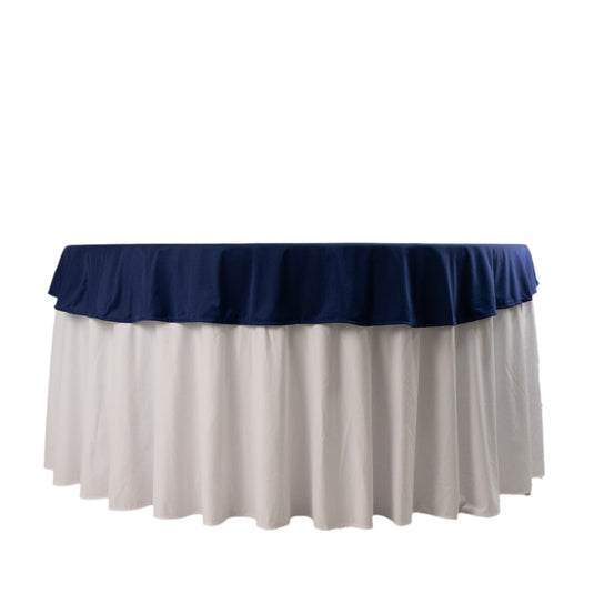 Premium Scuba Round 70" Tablecloth Navy Blue - Wrinkle Free & Stain Resistant Table Cover Tablecloths HIER_2182