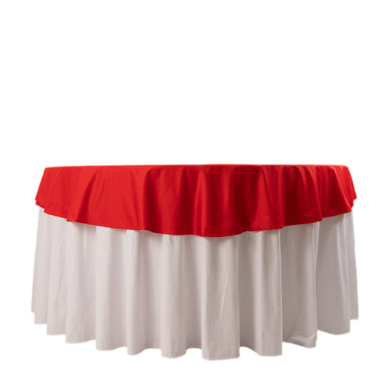 Premium Scuba Round 70" Tablecloth Red - Wrinkle Free & Stain Resistant Table Cover Tablecloths HIER_2182