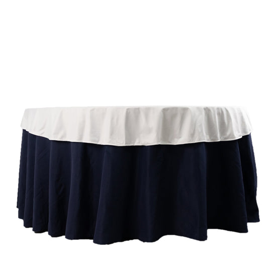 Premium Scuba Round 70" Tablecloth White - Wrinkle Free & Stain Resistant Table Cover for Weddings and Banquets Tablecloths HIER_2182