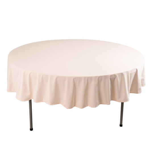 Premium Scuba Round 90" Tablecloth Blush - Wrinkle Free & Stain Resistant Table Cover Tablecloths HIER_2182