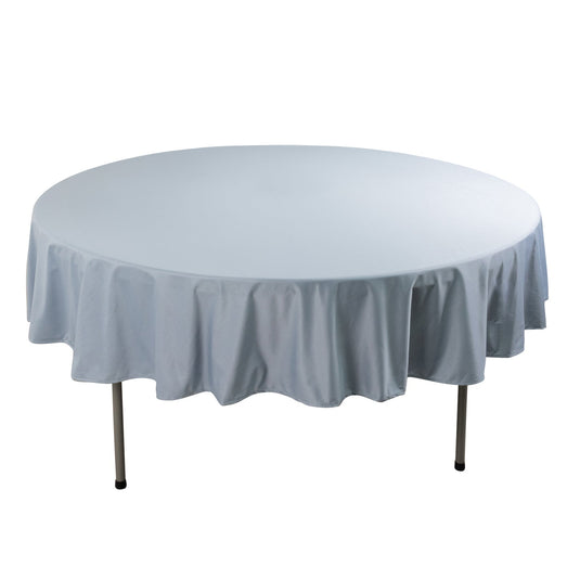 Premium Scuba Round 90" Tablecloth Dusty Blue - Wrinkle Free & Stain Resistant Table Cover Tablecloths HIER_2182