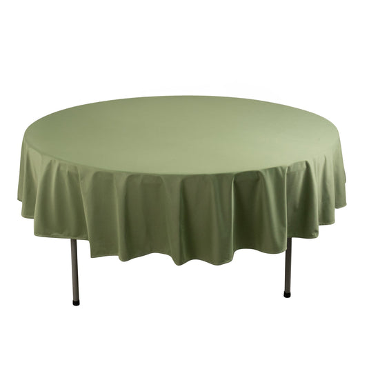 Premium Scuba Round 90" Tablecloth Dusty Sage Green - Wrinkle Free & Stain Resistant Table Cover Tablecloths HIER_2182