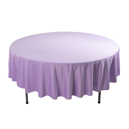 Premium Scuba Round 90" Tablecloth Lavender - Wrinkle Free & Stain Resistant Table Cover Tablecloths HIER_2182