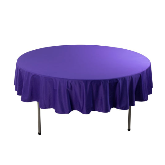 Premium Scuba Round 90" Tablecloth Purple - Wrinkle Free & Stain Resistant Table Cover Tablecloths HIER_2182