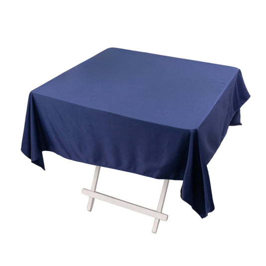 Premium Scuba Square 54"x54" Tablecloth Navy Blue - Wrinkle Free & Stain Resistant Table Cover Tablecloths HIER_2182