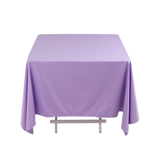 Premium Scuba Square 70"x70" Tablecloth Lavender - Wrinkle Free & Stain Resistant Table Cover Tablecloths HIER_2182