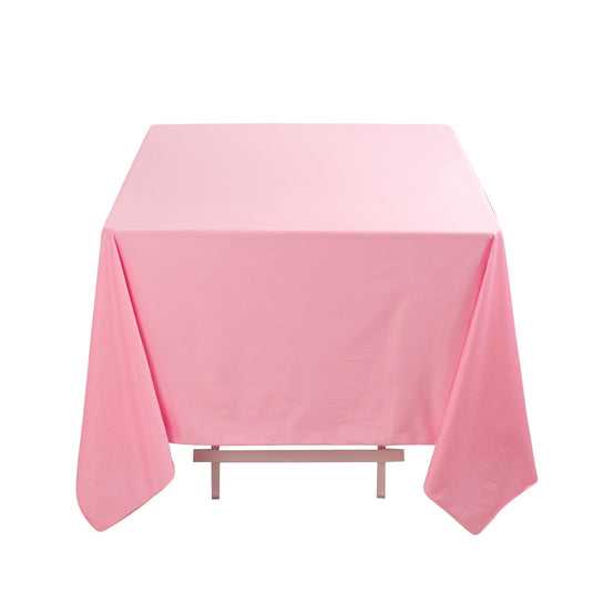 Premium Scuba Square 70"x70" Tablecloth Pink - Wrinkle Free & Stain Resistant Table Cover Tablecloths HIER_2182