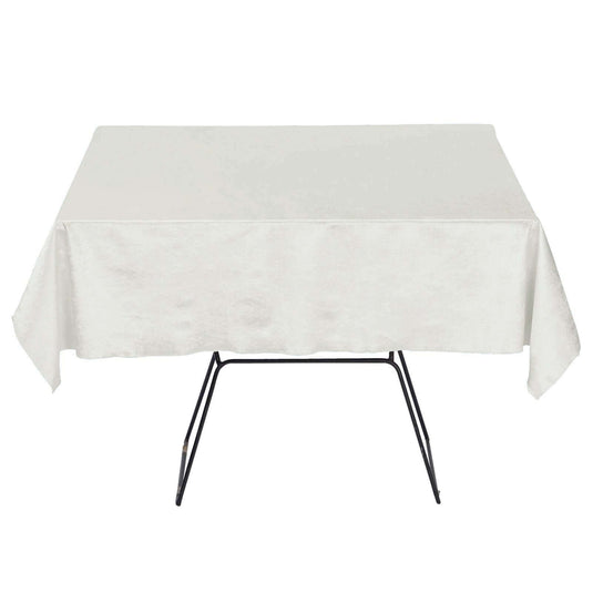 Premium Velvet 54"x54" Square Tablecloth Ivory - Exquisite Soft Textured Feel Reusable Table Cover Tablecloths HIER_2160 Default Title