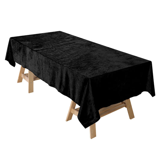 Premium Velvet 60"x102" Rectangle Tablecloth Black - Reusable & Soft Table Cover for Stylish Events Tablecloths PROstorez Default Title