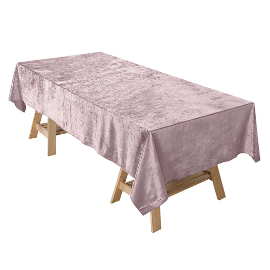 Premium Velvet 60"x102" Rectangle Tablecloth Mauve - Reusable & Soft Table Cover Tablecloths PROstorez Default Title