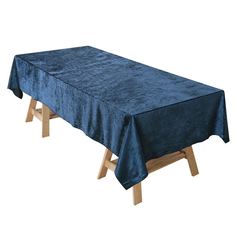 Premium Velvet 60"x102" Rectangle Tablecloth Navy Blue - Reusable & Soft Table Cover Tablecloths PROstorez Default Title