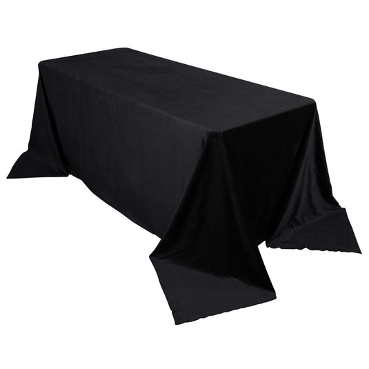 Premium Velvet 90"x132" Rectangle Tablecloth Black - Reusable Soft & Polished Seamless Table Cover for Luxury Weddings & Events Tablecloths PROstorez Default Title