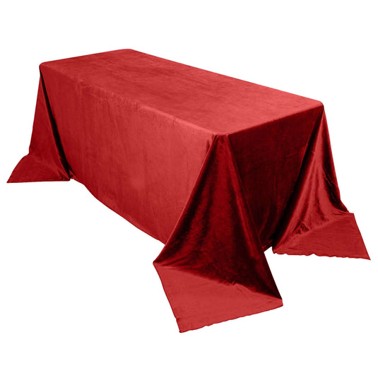 Premium Velvet 90"x132" Rectangle Tablecloth Burgundy - Reusable Soft & Seamless Table Cover Tablecloths PROstorez Default Title