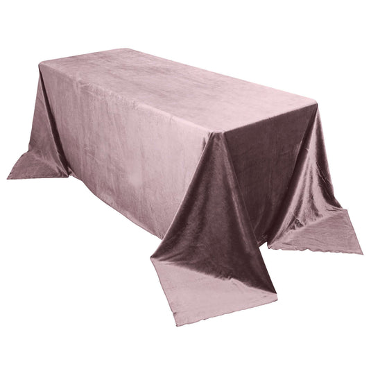 Premium Velvet 90"x132" Rectangle Tablecloth Mauve - Reusable Soft & Seamless Table Cover Tablecloths PROstorez Default Title