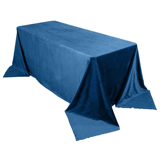 Premium Velvet 90"x132" Rectangle Tablecloth Navy Blue - Reusable Soft & Seamless Table Cover Tablecloths PROstorez Default Title