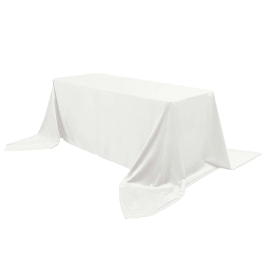 Premium Velvet 90"x156" Rectangle Tablecloth Ivory - Reusable Soft & Seamless Table Cover Tablecloths PROstorez Default Title