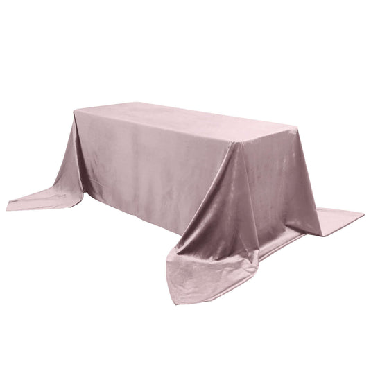 Premium Velvet 90"x156" Rectangle Tablecloth Mauve - Reusable Soft & Seamless Table Cover Tablecloths PROstorez Default Title