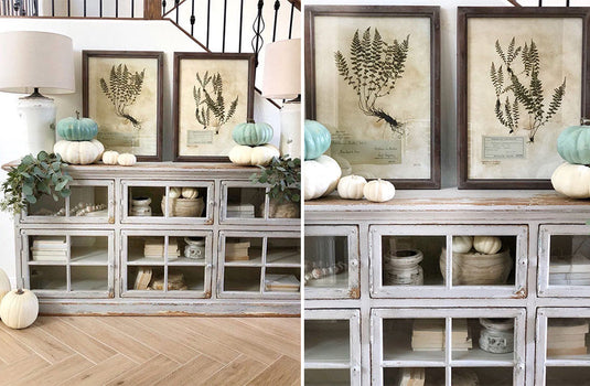 *HUGE* Wooden Framed Botanical Art Set of 2 General UMA