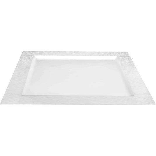 Lillian Tablesettings Square Pebbled tray Clear 12" Serverware Lillian