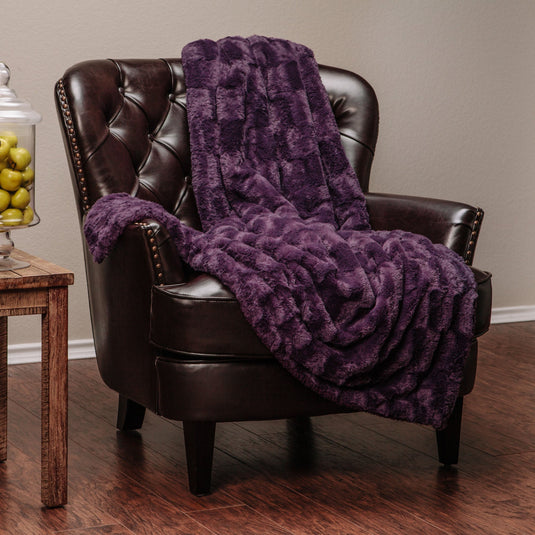 Deco Faux Fur Throw Blanket Collective Chanasya