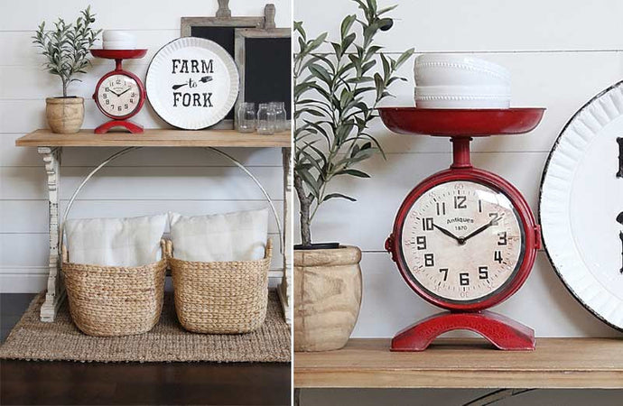 Distressed Red Scale Clock General VIP