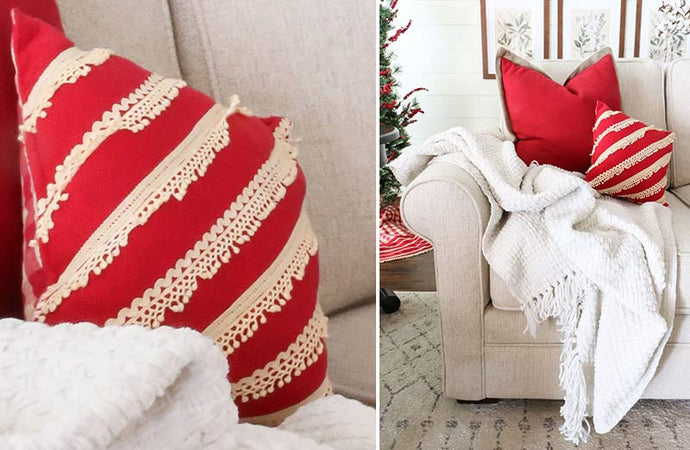 Farmhouse Lace Throw Pillow General VHC