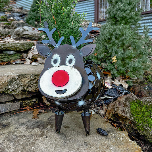 Standing Reindeer Metal Plant Holder General CIMA