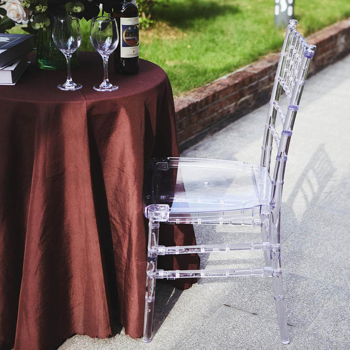 Resin Chiavari Chair Transparent and Stackable Clear - Sleek Armless Design for Weddings & Gatherings Furniture PROstorez Default Title