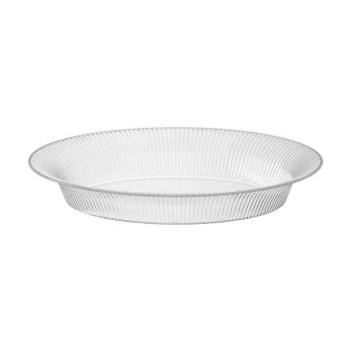 Ridged Clear Oval Plastic Bowl 11''X 16'' Serverware Hanna K