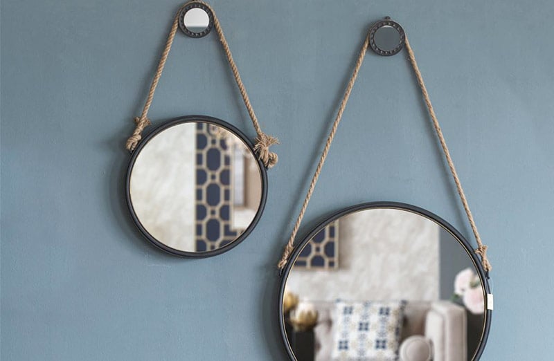 Load image into Gallery viewer, Rustic Rope Mirror, Pick your Size General ABH
