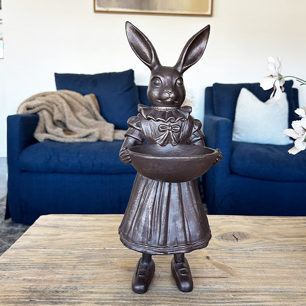 Load image into Gallery viewer, Royal Bunny Bronze Bowl, Choose Your Style | Dapper Critters Collection Shop ABH
