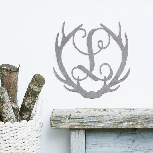 Decor Steals Antler Single Letter Monogram - Personalized Deer Antler Wall Decor Gift Rusted Orange Craftworks Co.