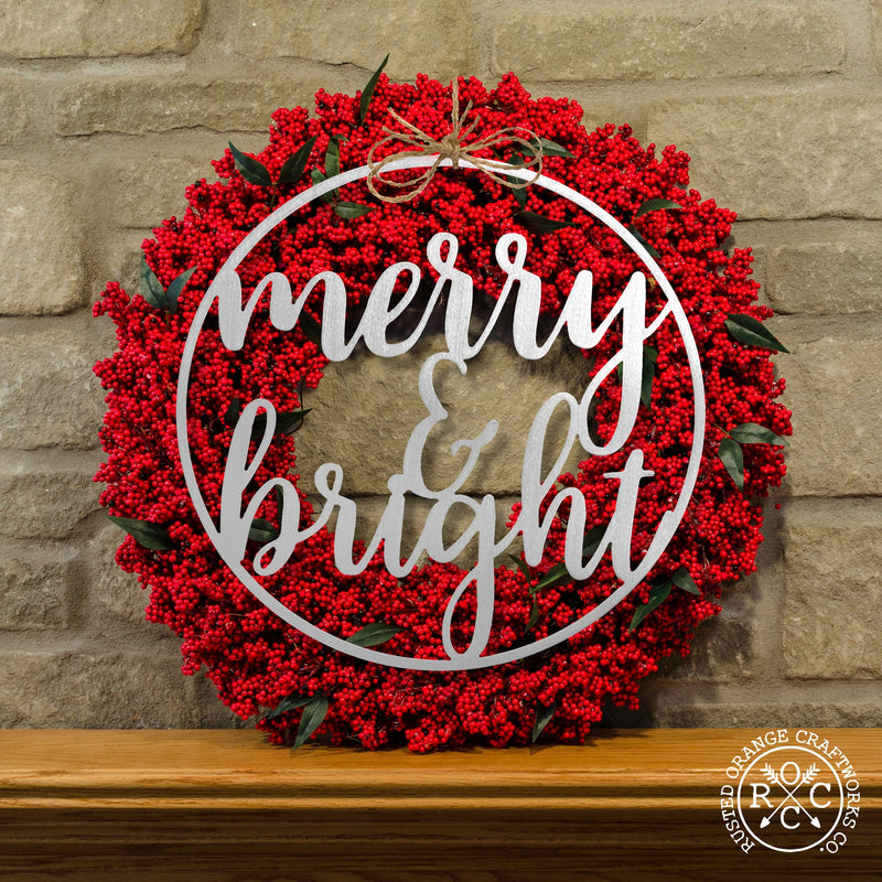 Load image into Gallery viewer, Decor Steals Winter Greeting Signs - Metal Christmas Wreath Decor Gift Rusted Orange Craftworks Co.
