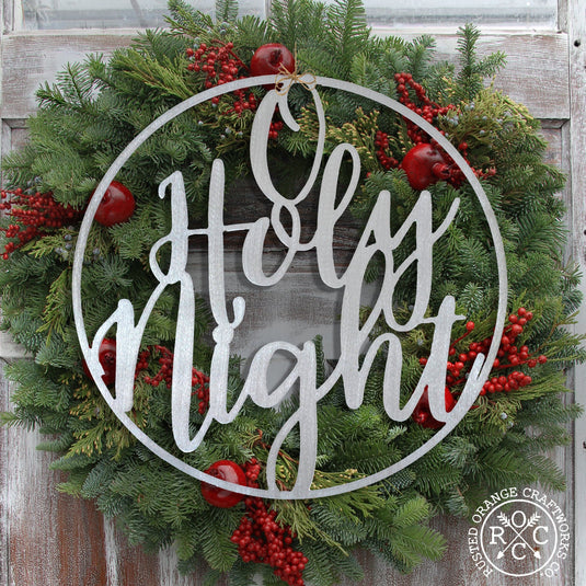 Decor Steals Winter Greeting Signs - Metal Christmas Wreath Decor Gift Rusted Orange Craftworks Co.