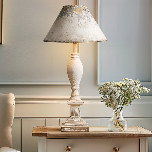 Chippy Antique White Farmhouse Lamp Whats trending CT