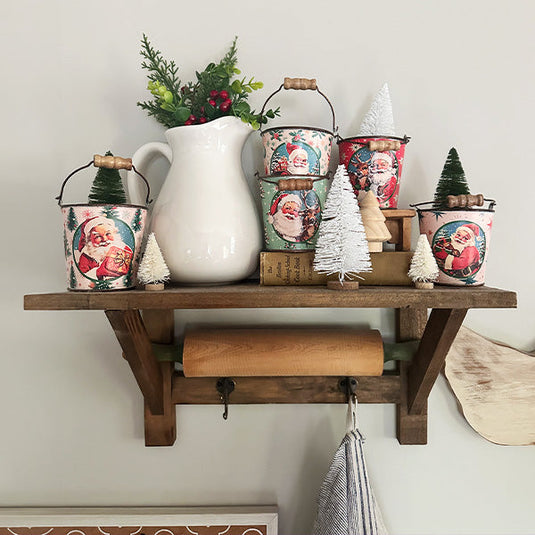 Nostalgic Santa Buckets with Handles, Set of 5 General ABH