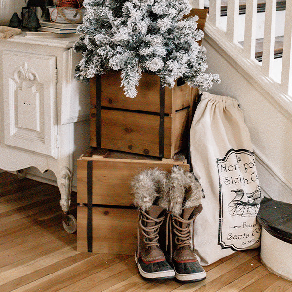 Rustic Wood Crates with Lids, Set of Two General ABH