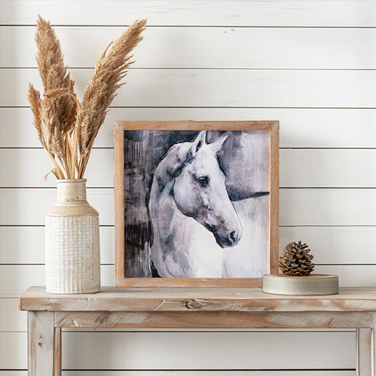 Rustic Stallion Wall Art with Wood Frame, Choose Your Style Whats trending CT