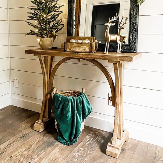 44 Inch Reclaimed Natural Wood Console Table Whats trending ABH