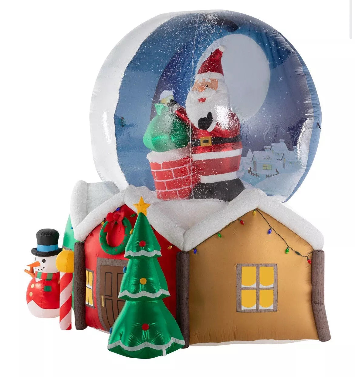 Member's Mark 9' Pre-Lit Inflatable Snowglobe Ornament Decor Pro Linens