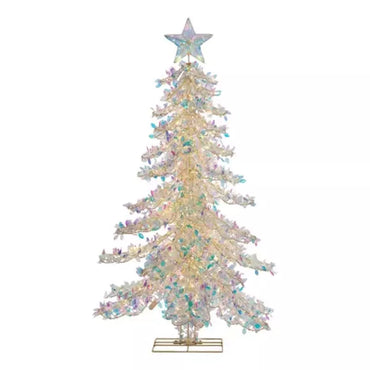 Member's Mark 6' Pre-Lit Iridescent Downswept Tree Ornament Tree Pro Linens