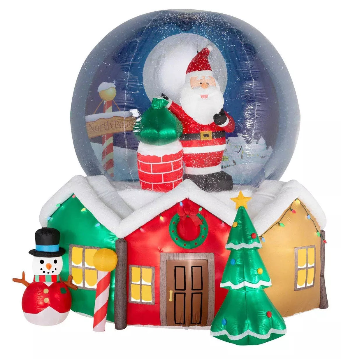 Member's Mark 9' Pre-Lit Inflatable Snowglobe Ornament Decor Pro Linens