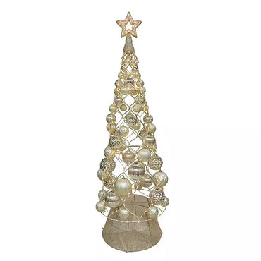 Member’s Mark 7’ Pre-Lit Decorative Ornament Tree, Assorted Colors Gold Ornament Tree Pro Linens