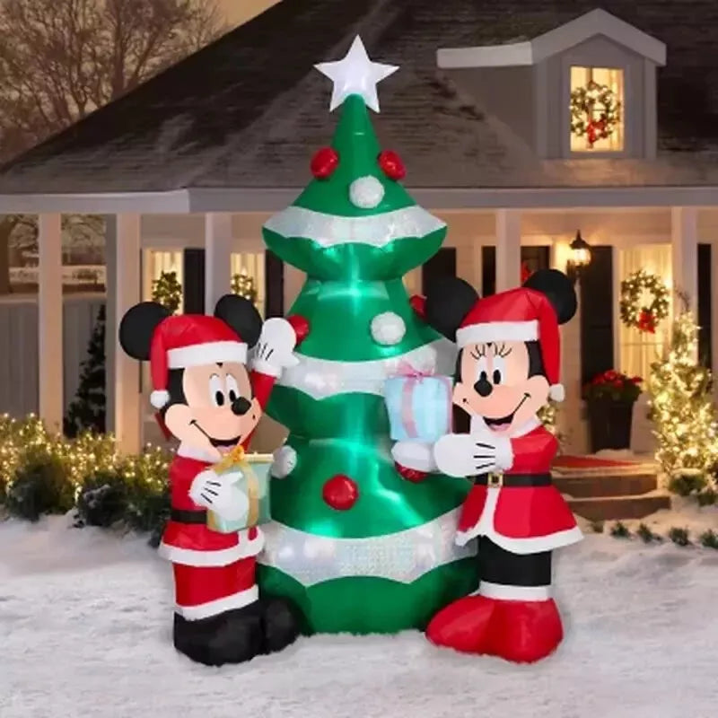 Disney 10' Pre-Lit Inflatable Mickey & Minnie Tree Pre-Lit Decor Pro Linens