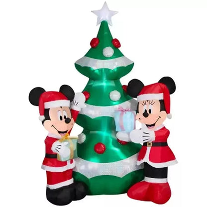 Disney 10' Pre-Lit Inflatable Mickey & Minnie Tree Pre-Lit Decor Pro Linens