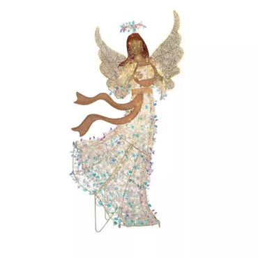 Member's Mark 6' Pre-Lit Iridescent Angel Ornament Decor Pro Linens